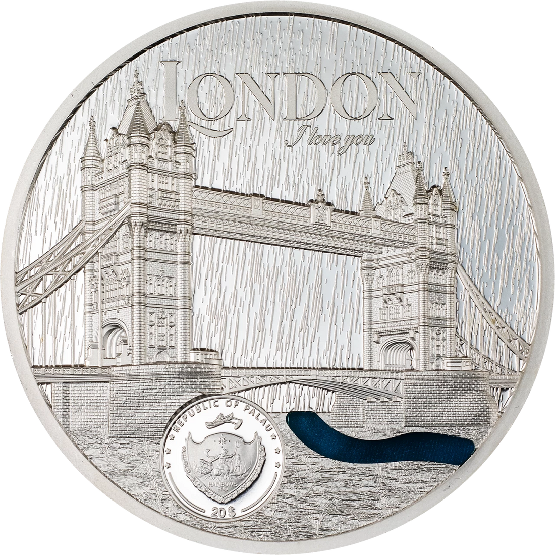 2023 Palau LONDON - TIFFANY ART METROPOLIS 3 oz Silver Coin - OZB