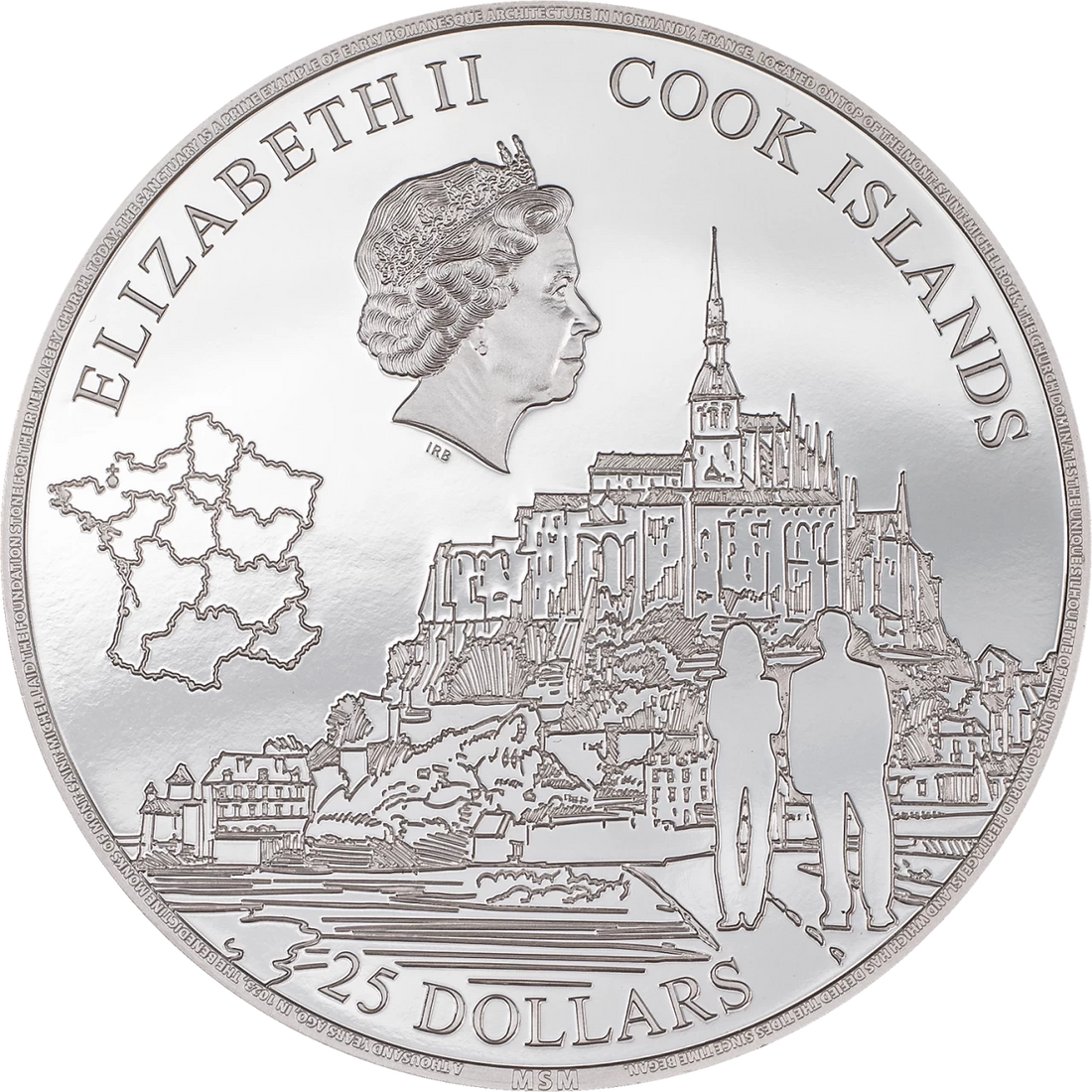 2023 Cook Island MONT-SAINT-MICHEL 5 oz Silver Coin - OZB