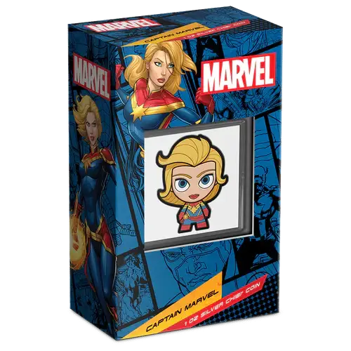 1 oz Silver CAPTAIN MARVEL Chibi Coin 2023 Niue