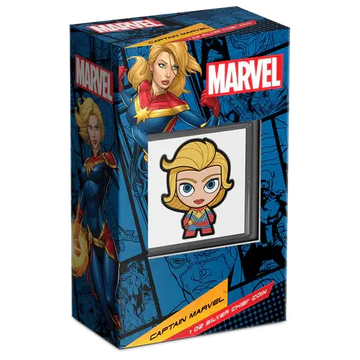 1 oz Silver CAPTAIN MARVEL Chibi Coin 2023 Niue