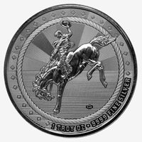 1 oz Silver COWBOY WITH BUFFALO PRIVY Round (Scottsdale Mint)