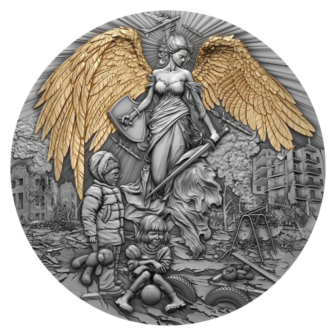 2023 Cameroon GUARDIAN ANGEL 2 oz Silver Coin MS 70 - Oz Bullion