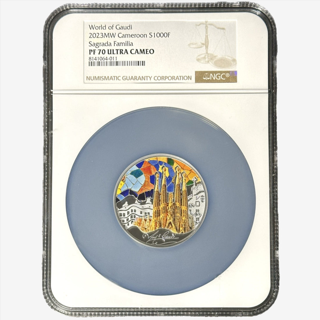 2023 Cameroon THE COLORFUL WORLD OF GAUDI 1 oz Silver Coin PF 70 - OZB