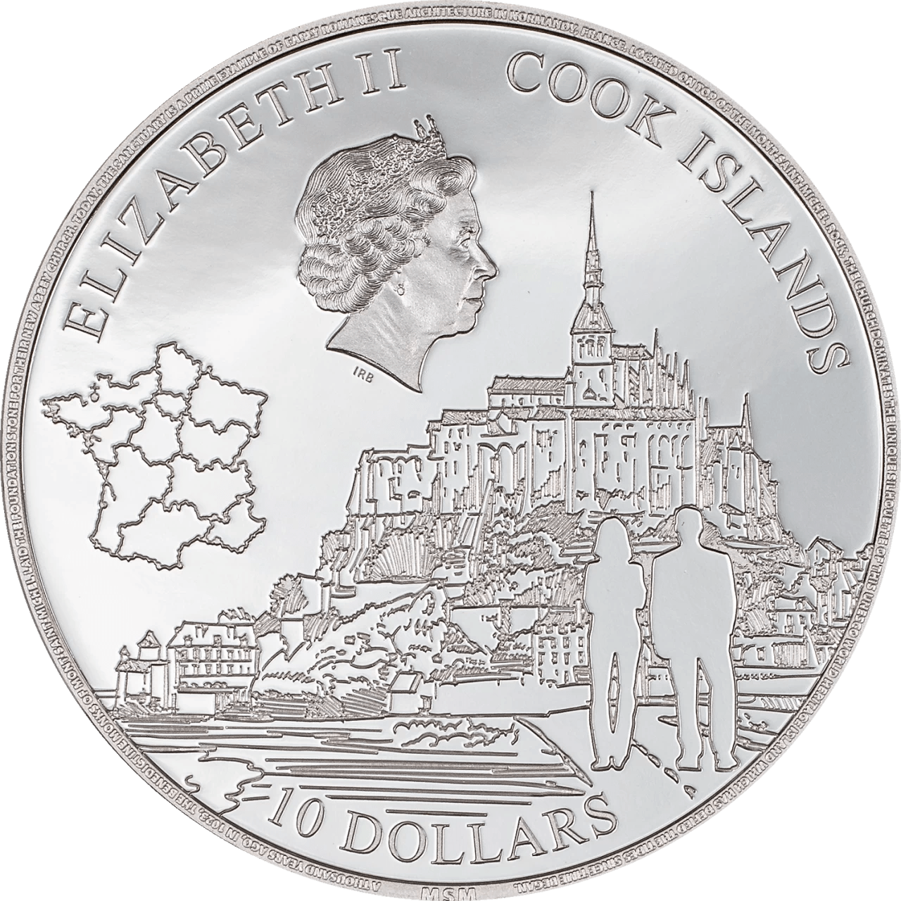 2023 Cook Island MONT-SAINT-MICHEL 2 oz Silver Coin - Oz Bullion