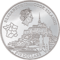 2023 Cook Island MONT-SAINT-MICHEL 2 oz Silver Coin - Oz Bullion