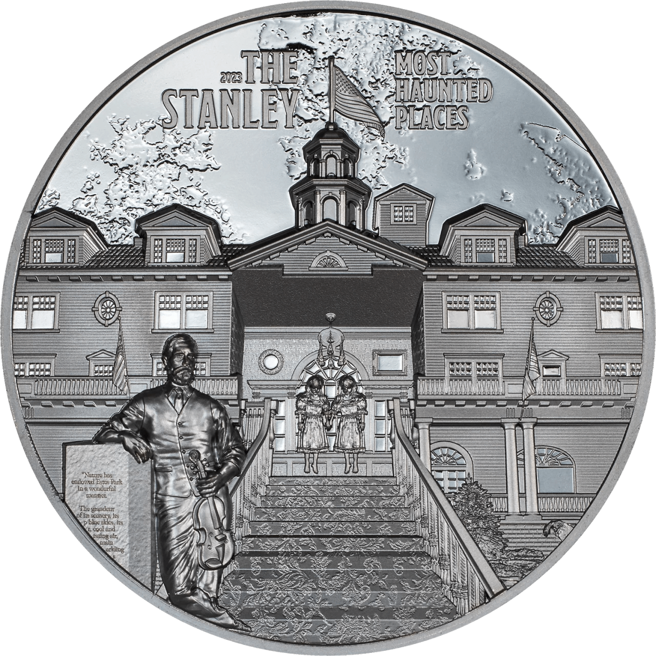 2023 Cook Island THE STANLEY - MOST HAUNTED PLACES 2 oz Silver Coin - Oz Bullion