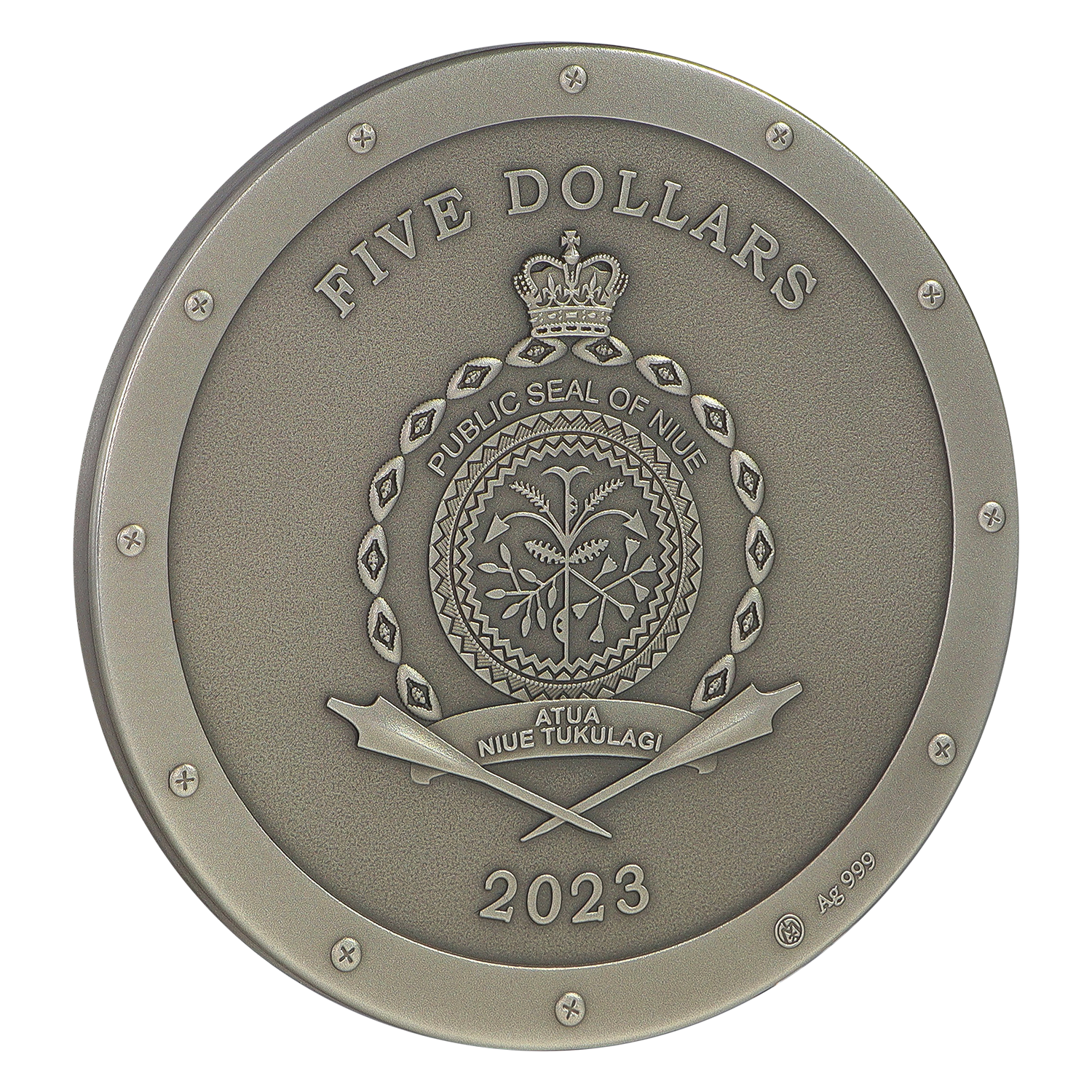 2023 Niue METAL WOLF - STEAMPUNK 2 oz Silver Coin - OZB
