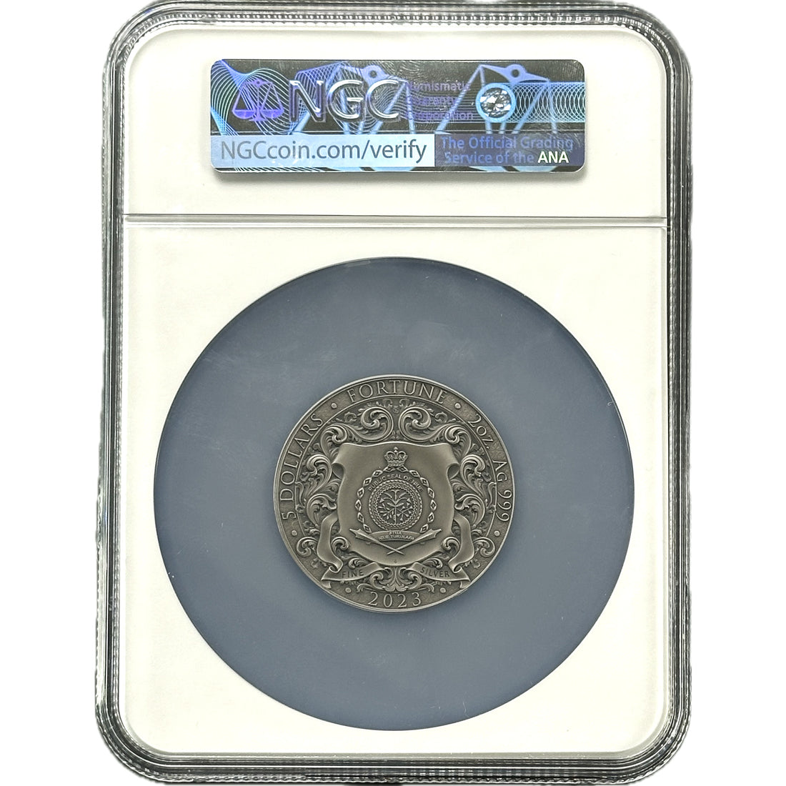 2023 Niue FORTUNA $5 Gilt 2 oz Silver Antique Coin MS 70 - OZB