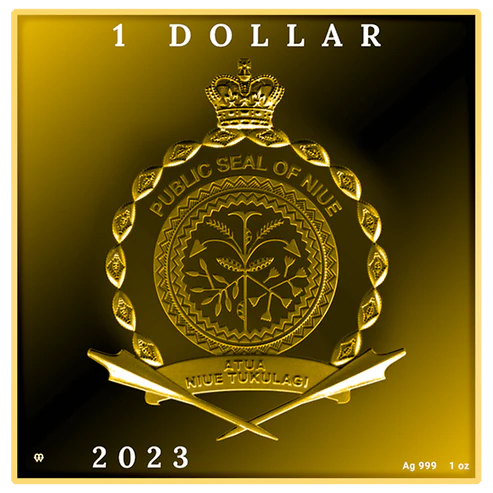 2023 Niue VINCENT VAN GOGH – FISHING BOATS 1 oz Silver Coin PF 70 - OZB