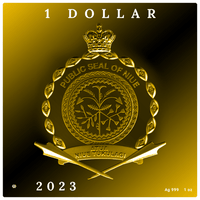 2023 Niue VINCENT VAN GOGH – VALLEY WITH PLOUGHMAN 1 oz Silver Coin PF 69 - OZB