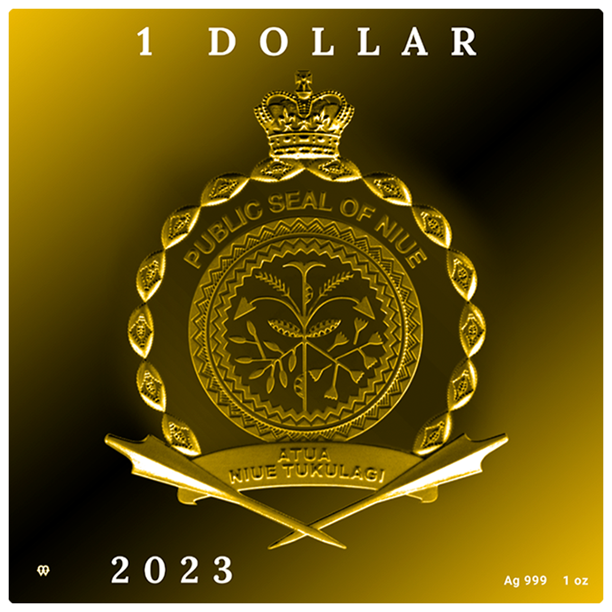2023 Niue VINCENT VAN GOGH – VALLEY WITH PLOUGHMAN 1 oz Silver Coin - OZB