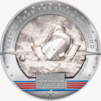 5 oz Silver SOUND BARRIER Coin 2023 Palau