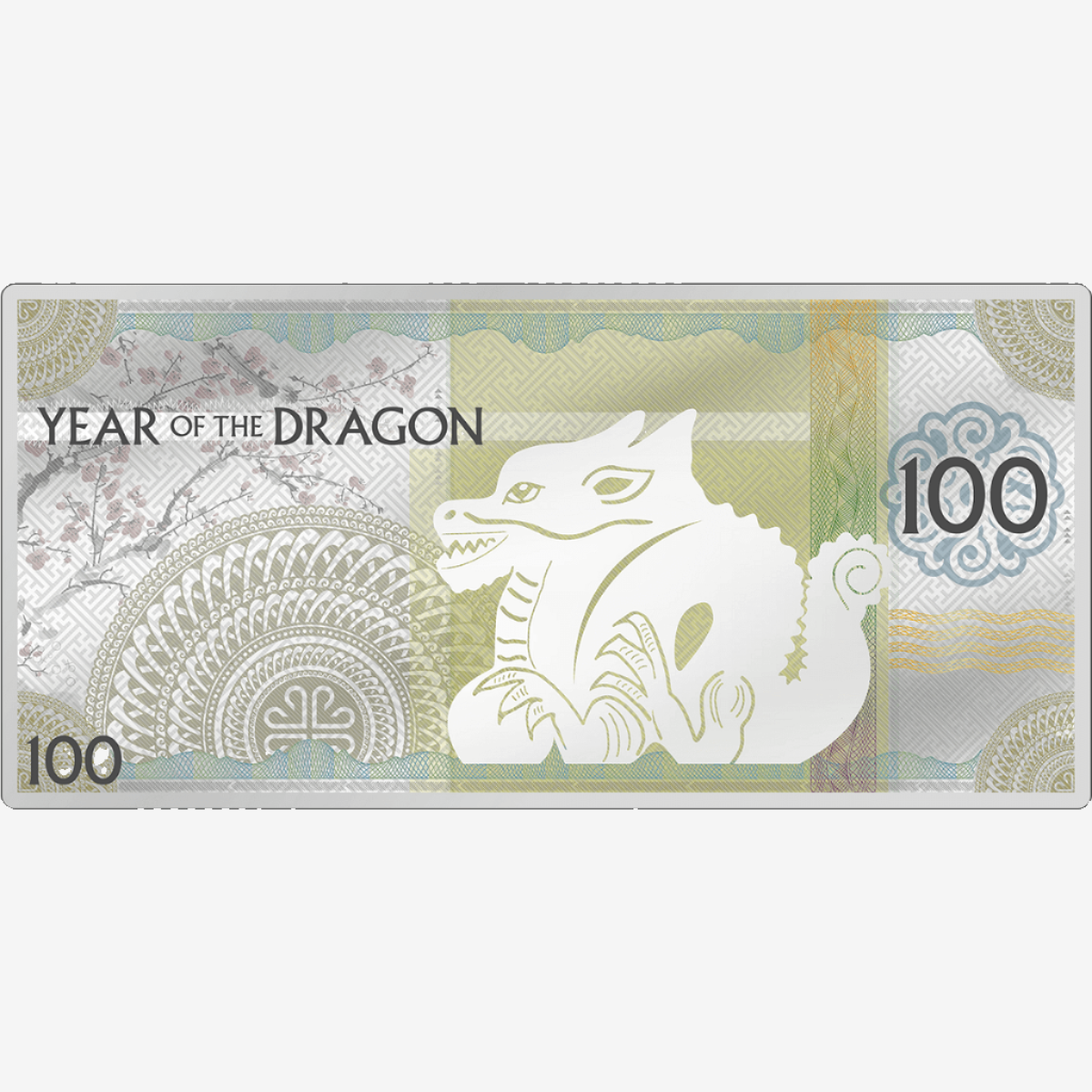 2024 5g LUNAR YEAR OF THE DRAGON Silver Note - Mongolia - Oz Bullion