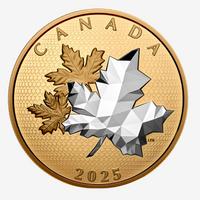 2025 Canada 5 oz Silver MAPLE LEAVES IN MOTION Gold Plated Coin