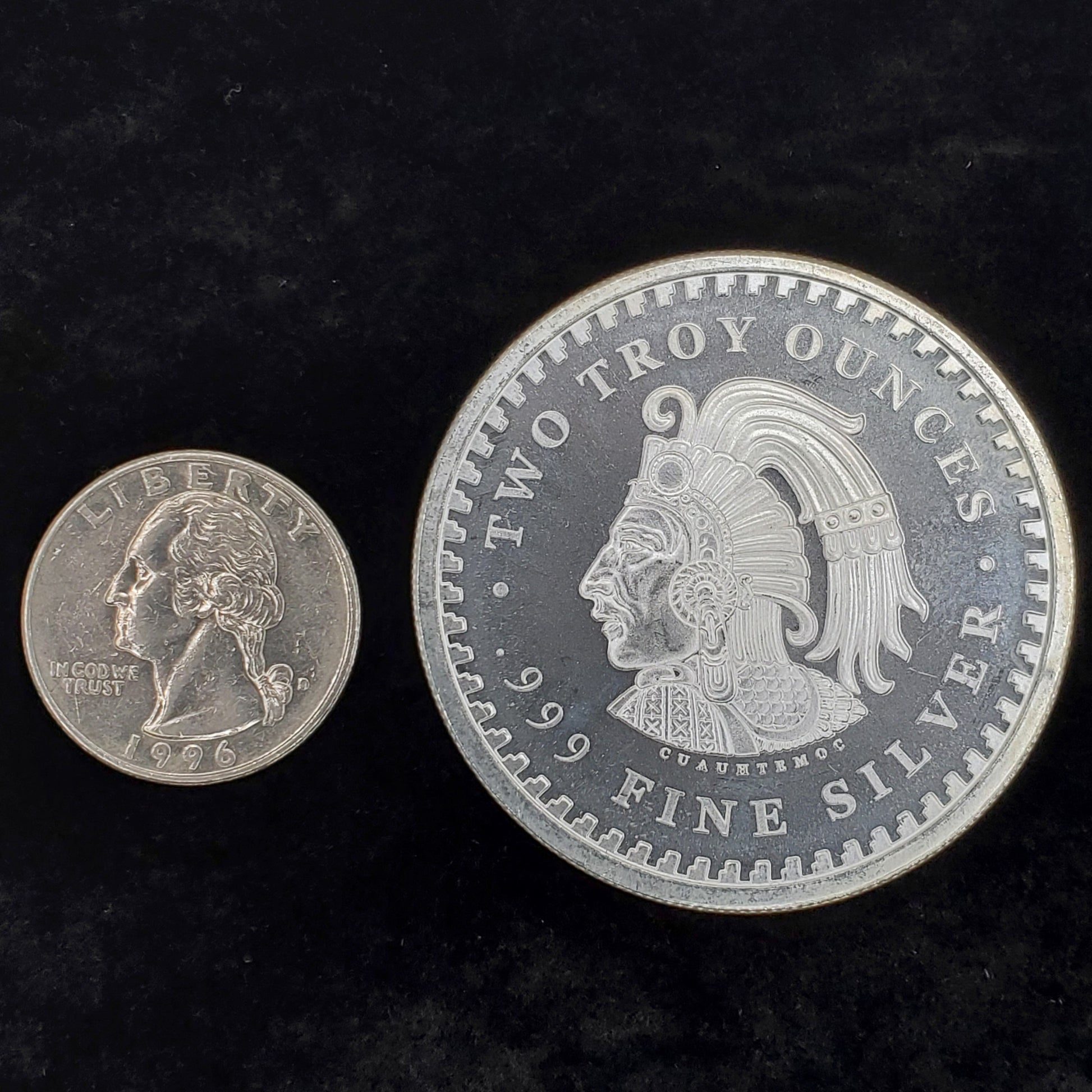 Aztec Coin Size Comparison