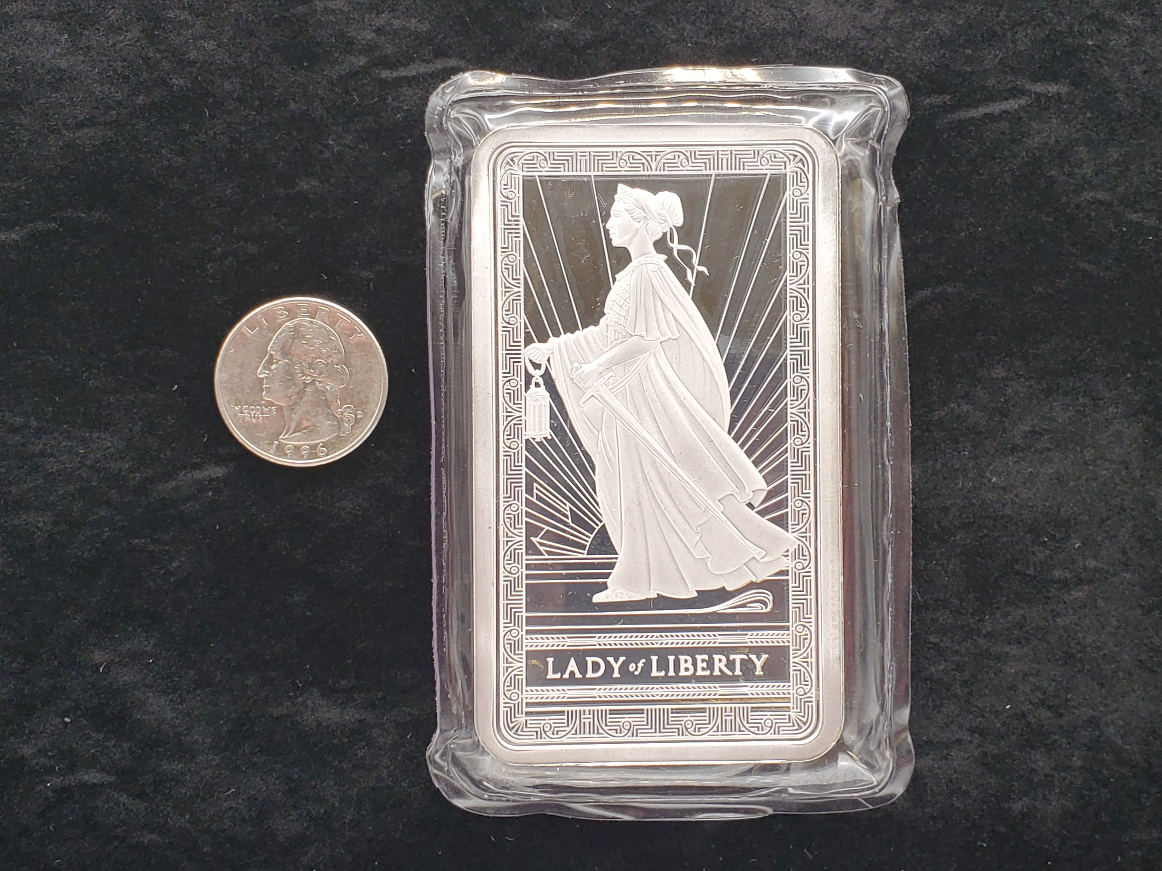 10 oz Lady Liberty Silver Bar - PAMP Bullion | Pure, Swiss Mint
