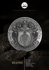 VALKYRIE 2 oz Silver Coin - 5 Dollars Niue 2025 - T&S Coin