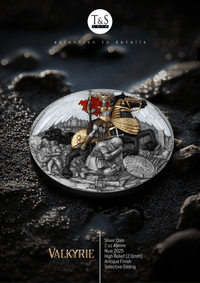 VALKYRIE 2 oz Silver Coin - 5 Dollars Niue 2025 - T&S Coin