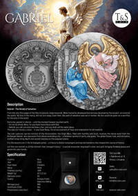 GABRIEL 2 oz Silver Coin - 5 Dollars Niue 2025 - T&S Coin