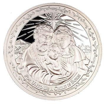 2022 OZ Mint Custom Nativity Round 1 oz .999 FINE Silver Just Mint! - OZB