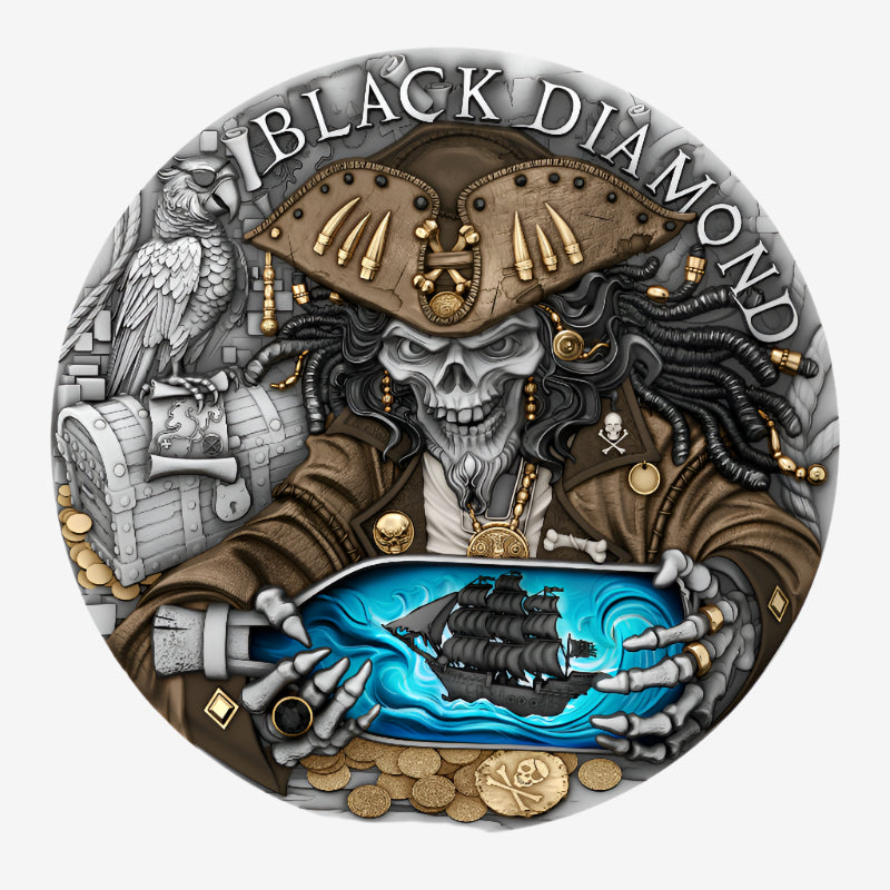 2 oz Silver BLACK DIAMOND Coin 2024 Cameroon