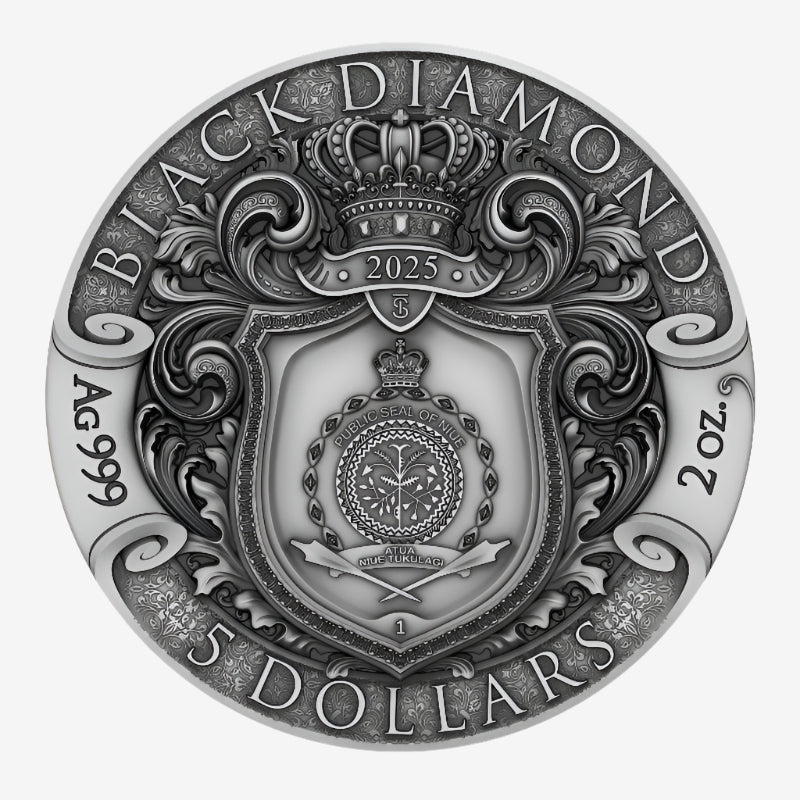 2 oz Silver BLACK DIAMOND Coin 2024 Cameroon