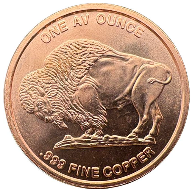 1 oz Copper Buffalo Round - Pack of 100