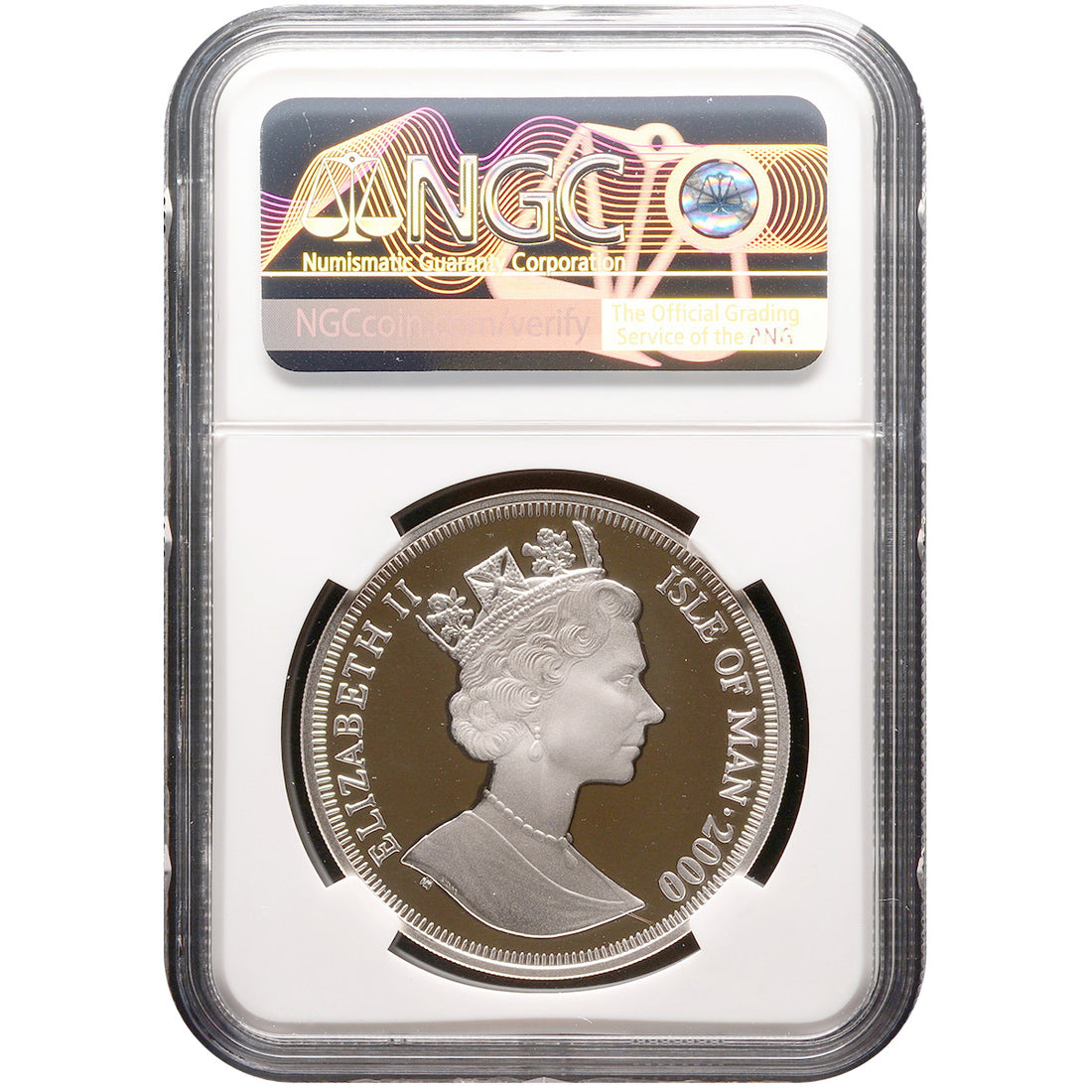 2000 1 oz MILLENNIUM Gilt Isle of Man Gilt Silver Proof Coin PF 70 - OZB