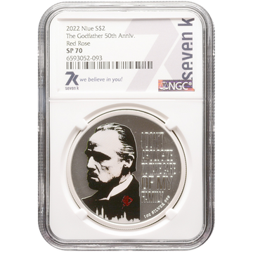 The Godfather 50th Anniversary Red Rose 1oz Silver - OZB