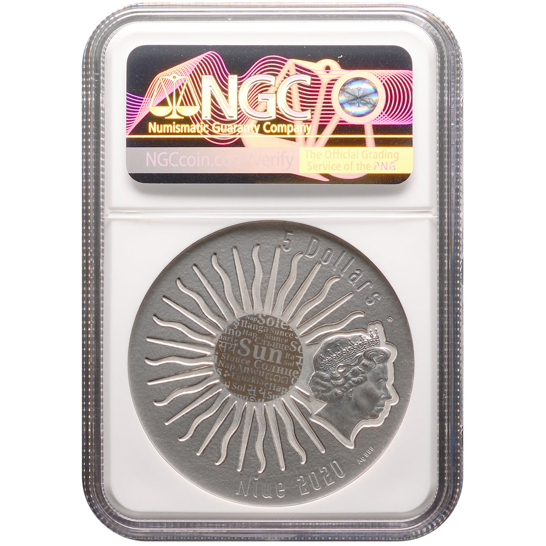 2020 Niue Island Sun Gods - Tonatiuh  2oz Silver Antique Coin - OZB