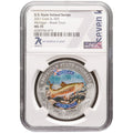 2021 Cook Islands MICHIGAN BROOK TROUT Fish Graded MS70 American State Animals 1 Oz Silver Coin - OZB