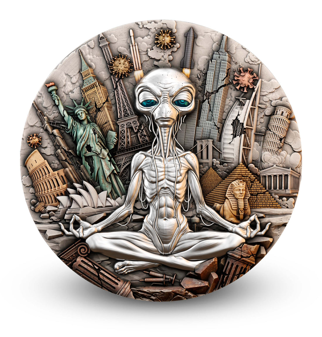 DARKEST HOUR 2 oz Silver Coin - $5 Niue Collectible - T&S Coin
