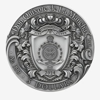 2 oz Silver DON QUIXOTE De La Mancha Coin 2024 Niue