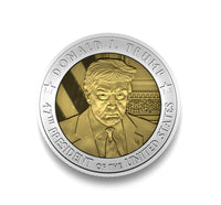 1 oz Silver 24k Gold Plated Trump 47 2025 Limited Inauguration Medallion.