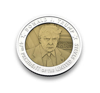 1 oz Silver 24k Gold Plated Trump 47 2025 Limited Inauguration Medallion.