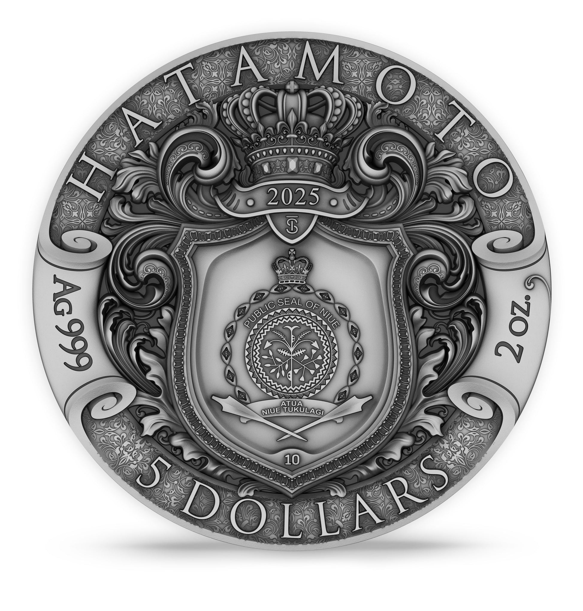HATAMOTO 2 oz Silver Coin - 5 Dollars Niue 2025 - T&S Coin