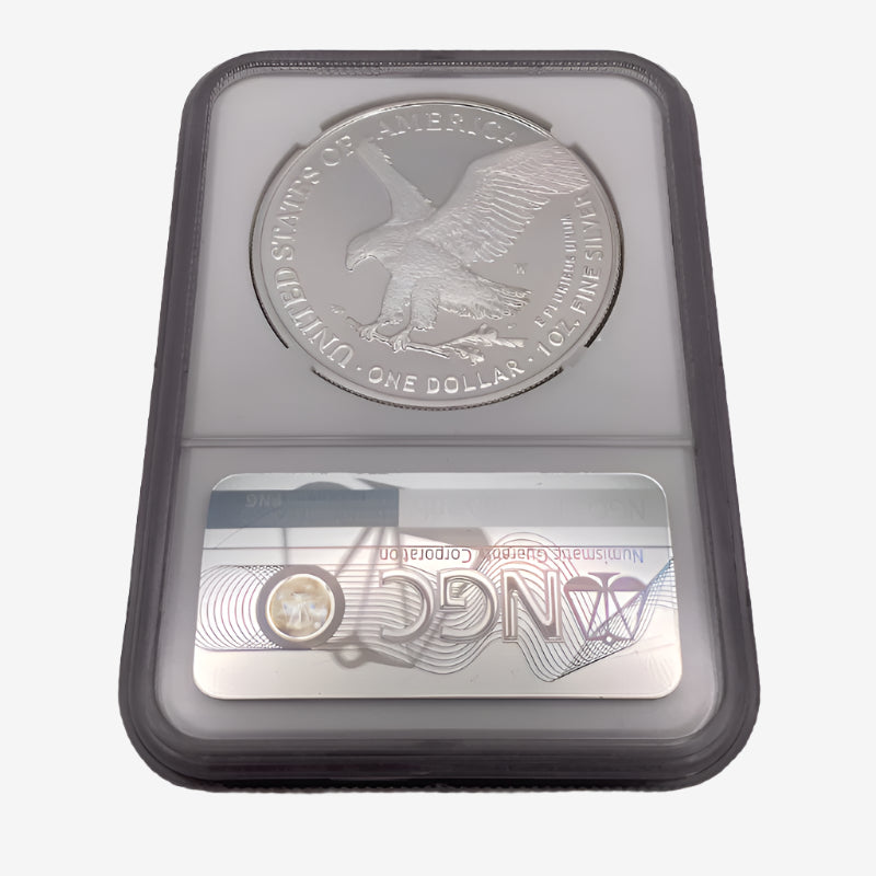 1 oz 2021 W Proof Silver Eagle NGC PF70 Ultra Cameo Edmund Moy Signed Label Type 2