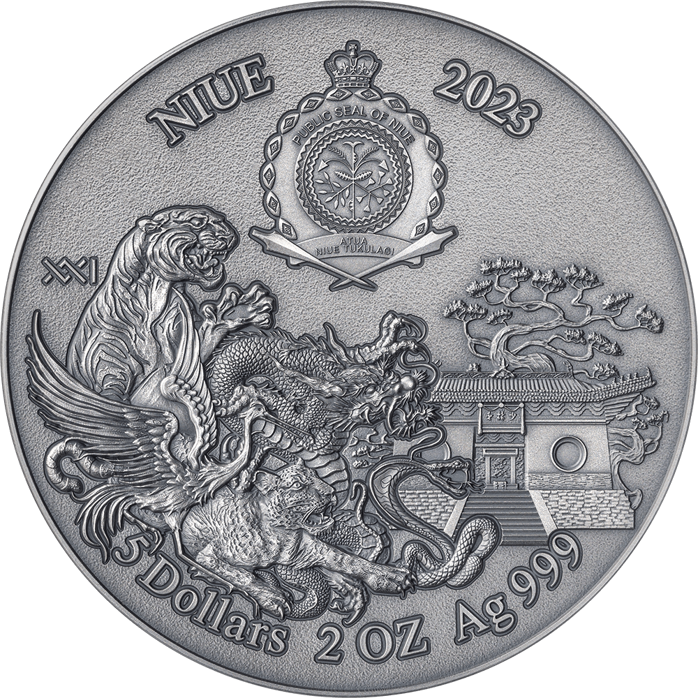 Shaolin Kung Fu Leopard 2oz Silver Coin Niue 2023 - Oz Bullion