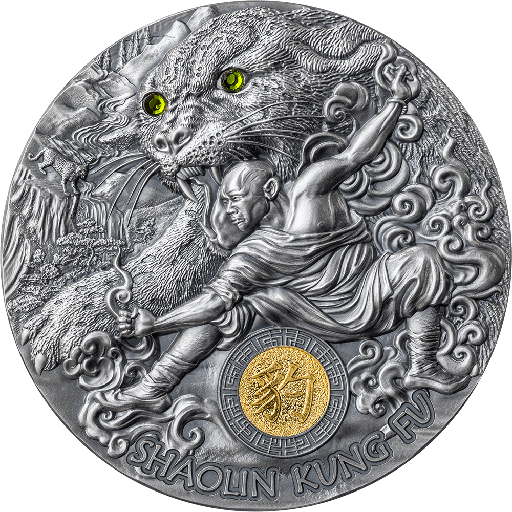 Shaolin Kung Fu Leopard 2oz Silver Coin Niue 2023 - Oz Bullion