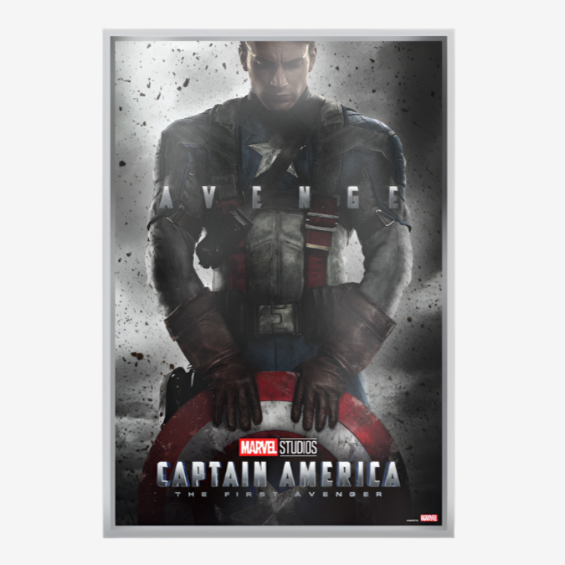 1.5 oz Silver MARVEL - CAPTAIN AMERICA POSTER Coin 2025 Niue