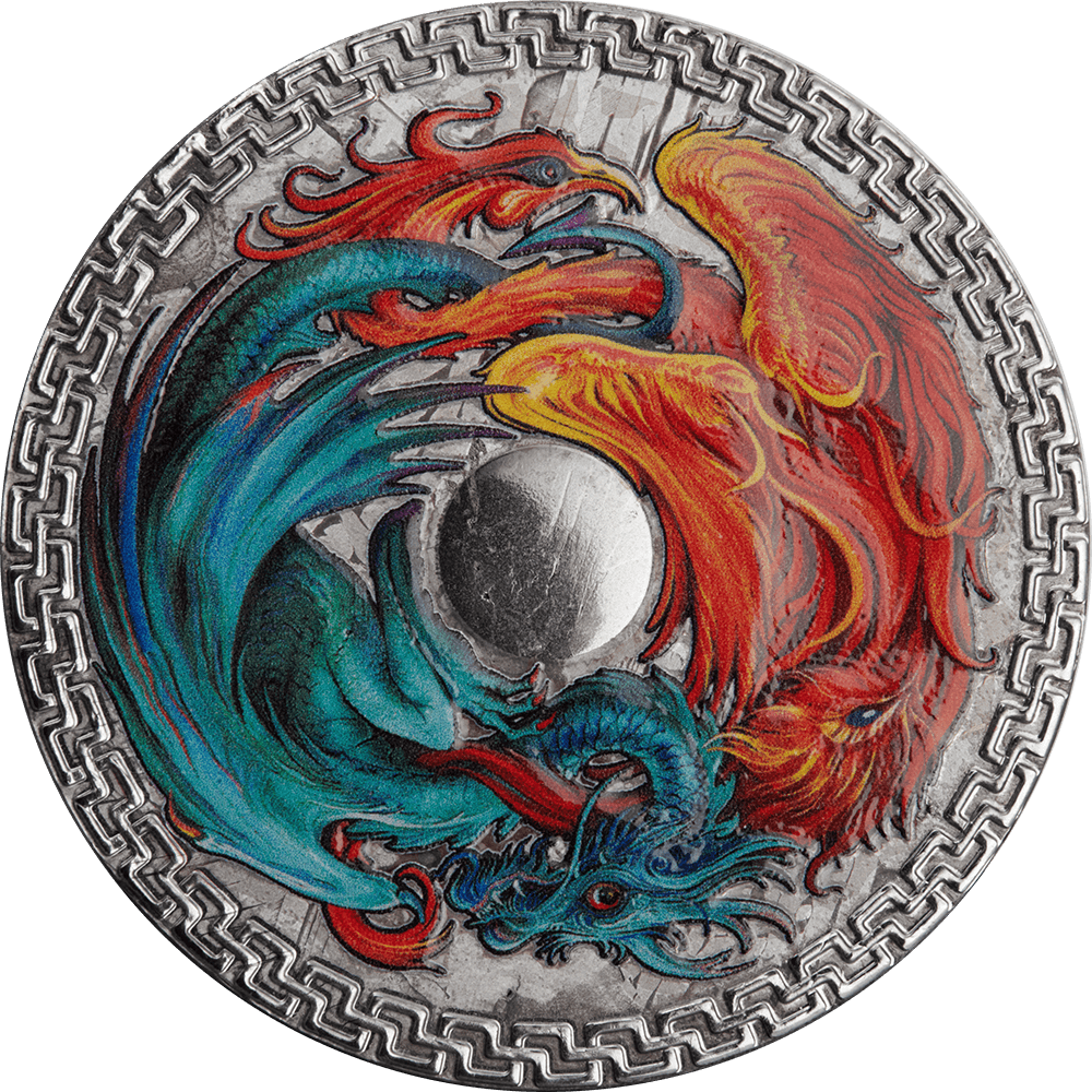 Phoenix and Dragon - 1oz Aletai Meteorite Coin Tokelau 2022 - Oz Bullion