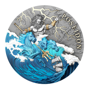POSEIDON 2 oz Silver Coin - 2026 $5 Niue - T&S Coin