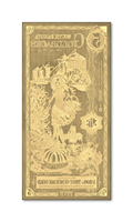 SOUTH DAKOTA Goldback 5 Note Aurum (10 Pack) - 24k Gold Bills Random Year - OZB
