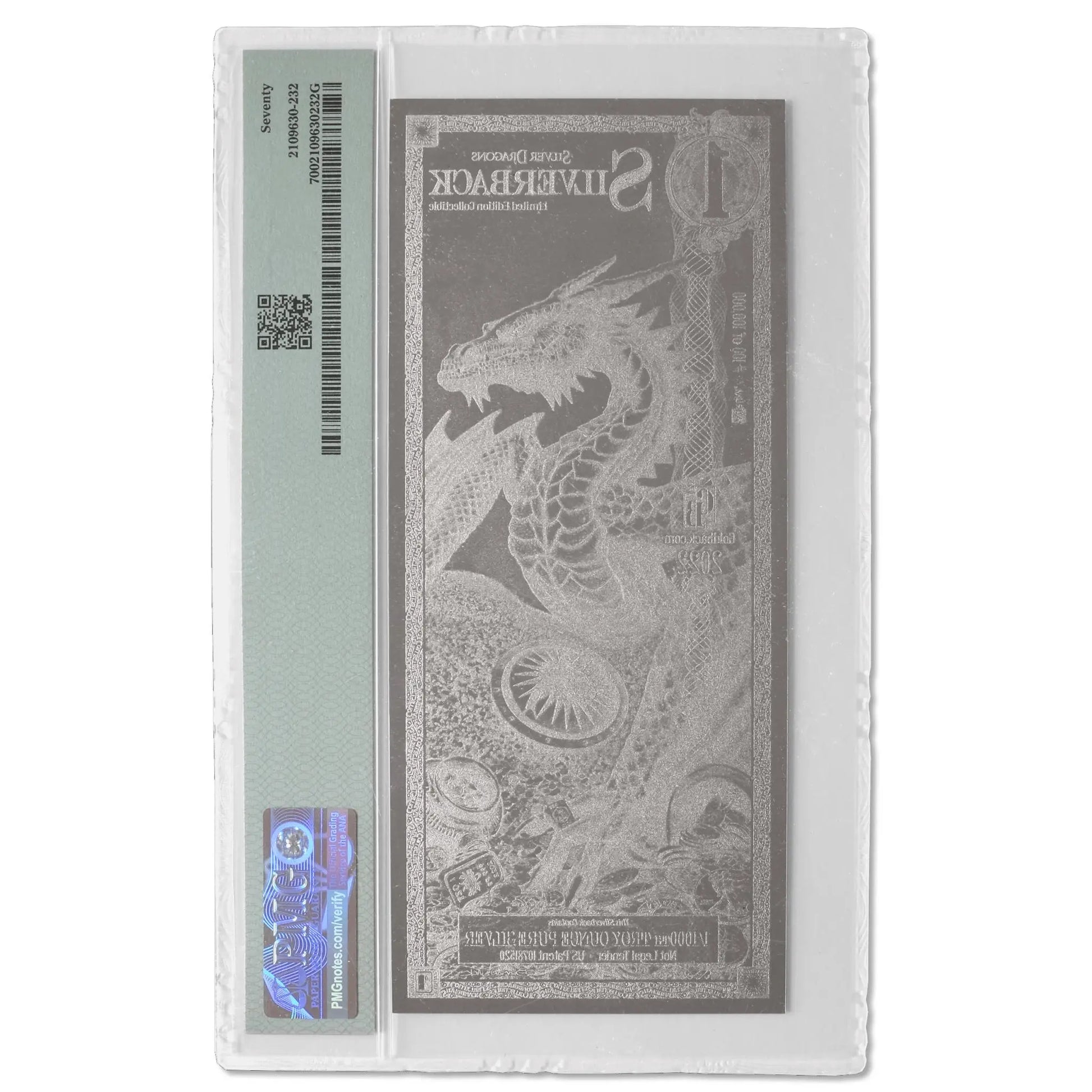 Silverback - Silver Dragons (Purple Edition) PMG 70 Aurum Silver Note 2022 - Oz Bullion