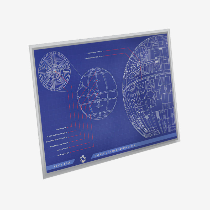 1 oz Silver STAR WARS - DEATH STAR BLUEPRINT Coin 2025 Niue