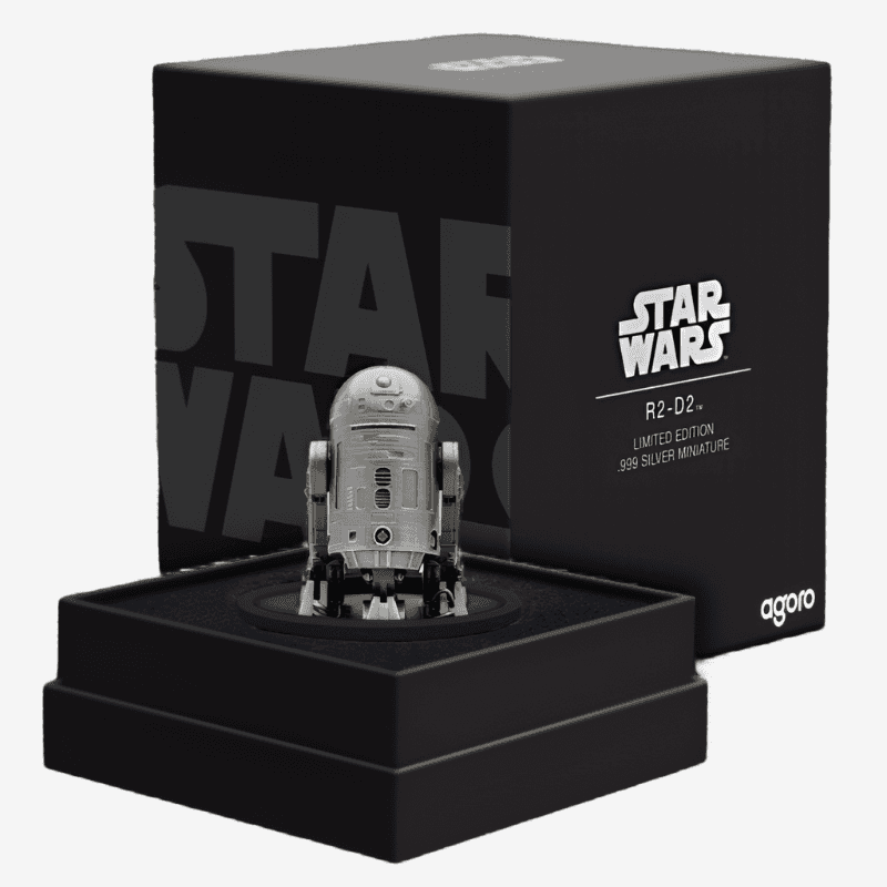 STAR WARS R2-D2 .999 Pure Silver Miniature