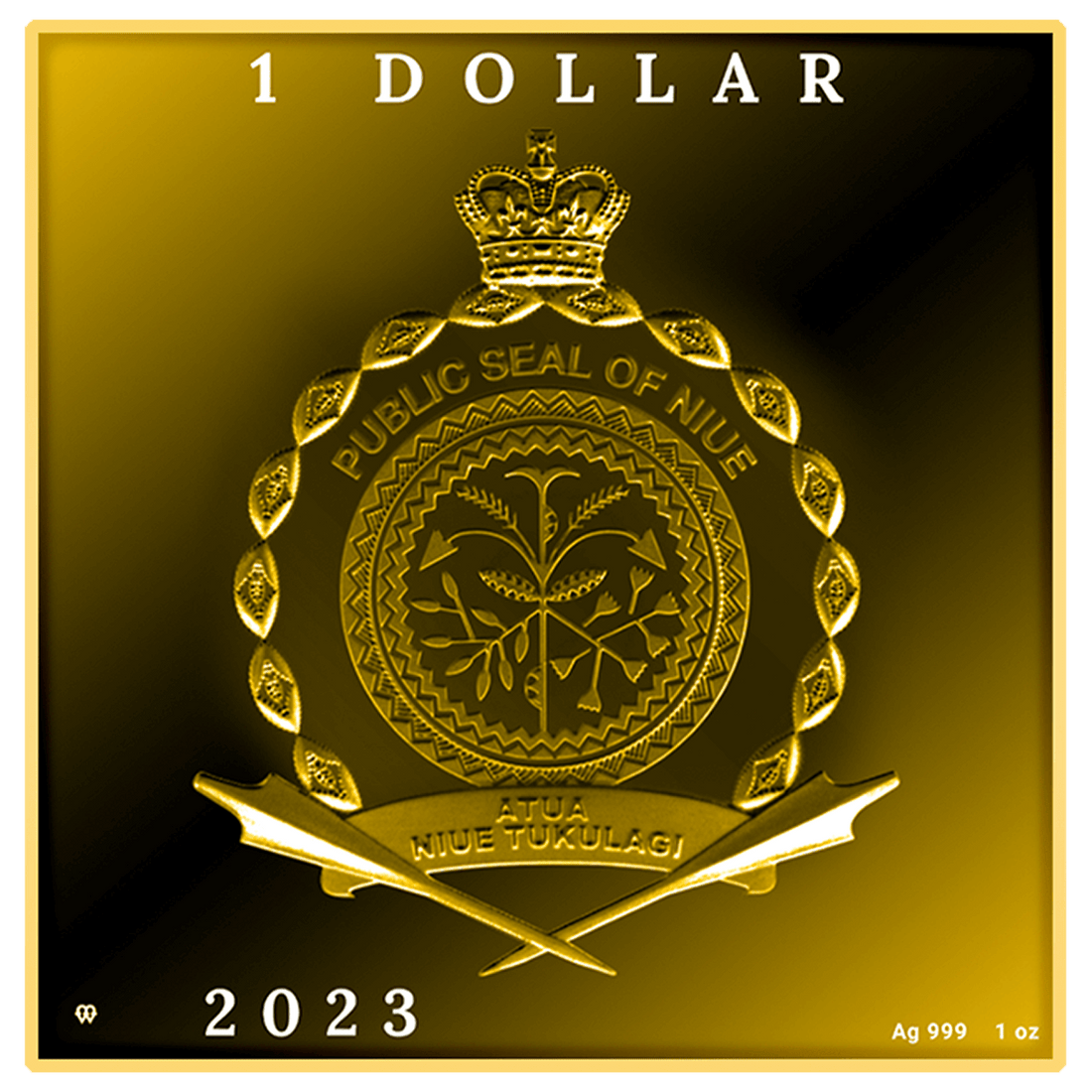 2023 Niue VINCENT VAN GOGH – VASE WITH CORNFLOWERS 1 oz Silver Coin