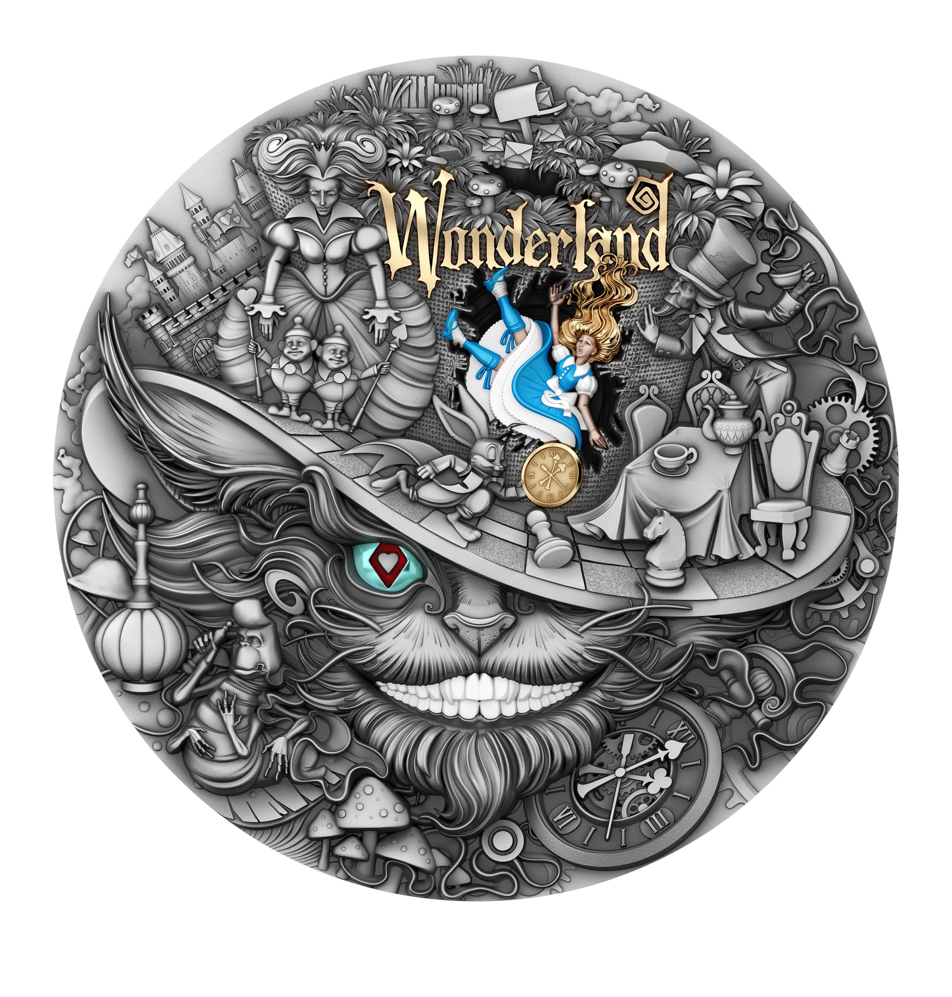 WONDERLAND 2 oz Silver Coin - 5 Dollar Niue 2026 - T&S Coin