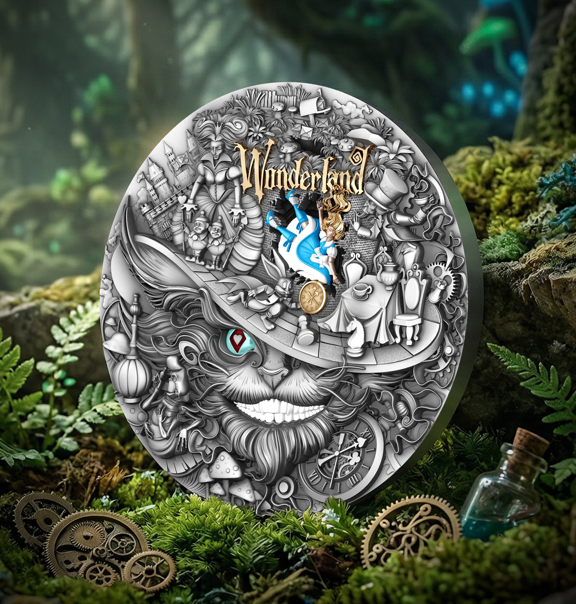 WONDERLAND 2 oz Silver Coin - 5 Dollar Niue 2026 - T&S Coin