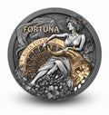 2023 Niue FORTUNA $5 Gilt 2oz Silver Antique Coin - OZB